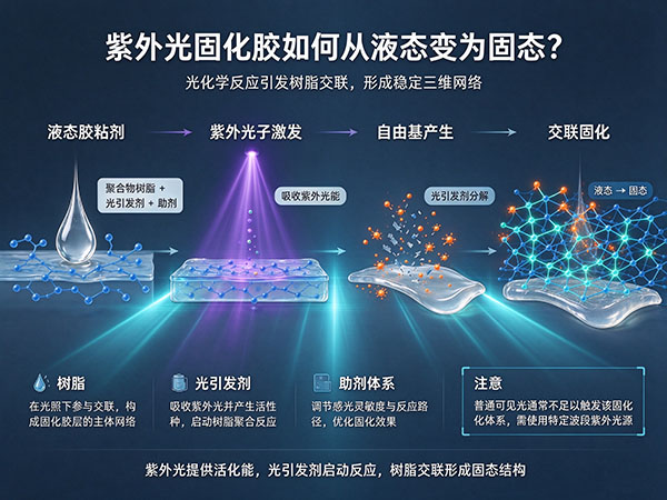 紫外光固化胶固化原理｜UV 胶光化学反应机理介绍